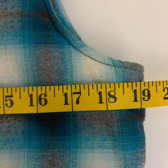 STETSON Western Cowboy‎ Cowgirl Plaid Pearl Snap Puffer Vest Jacket - Picture 13 of 14